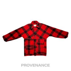 🔴 Filson Double Mackinaw Cruiser USA Wool Red Plaid 38 S